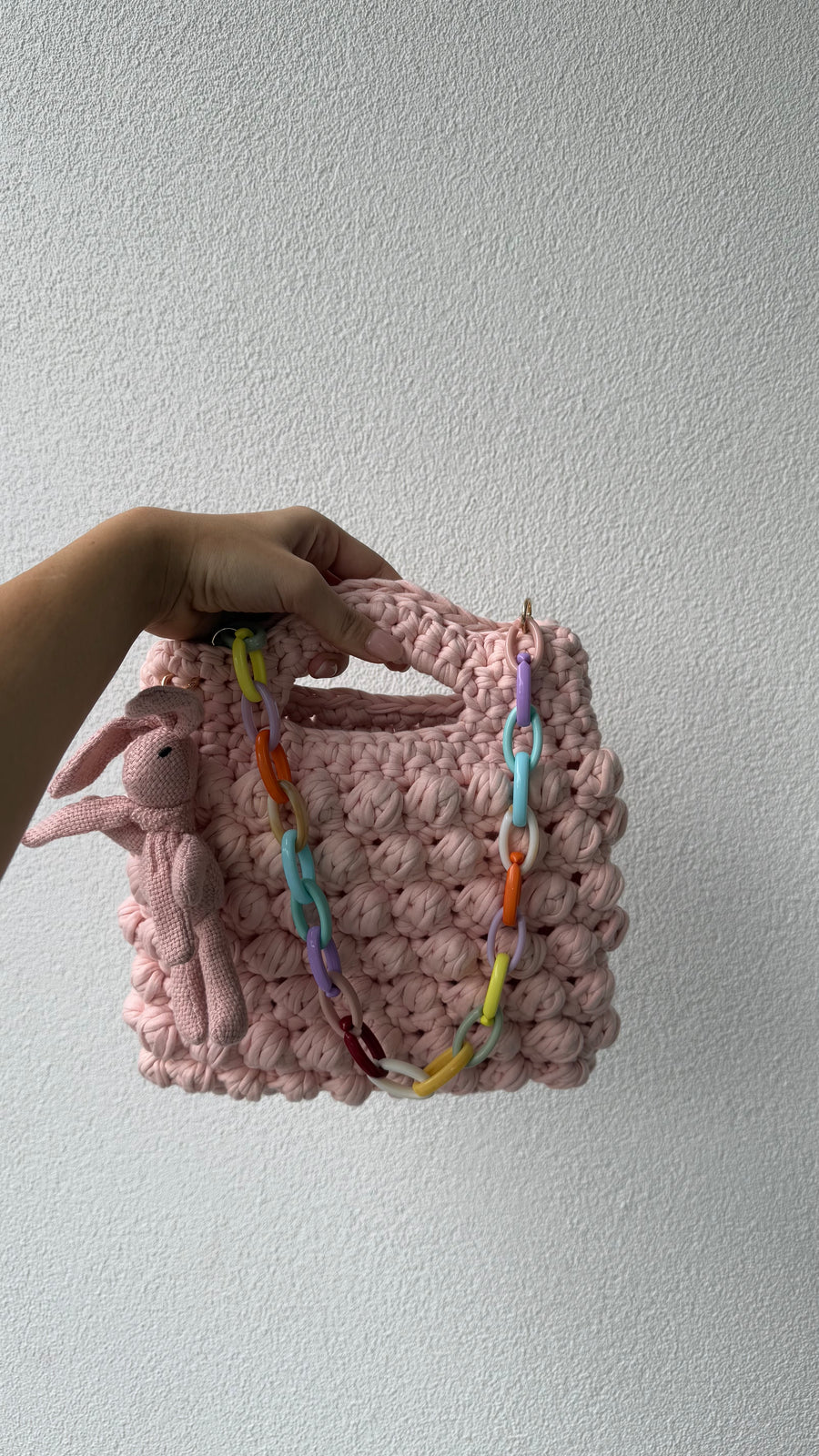 Borsa a mano rosa